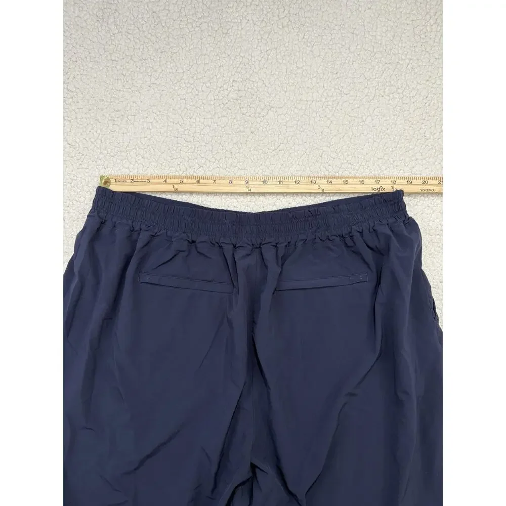 Athleta Brooklyn Wide Leg Crop Pant Womens 20 Navy Pull On Stretch Athleisure